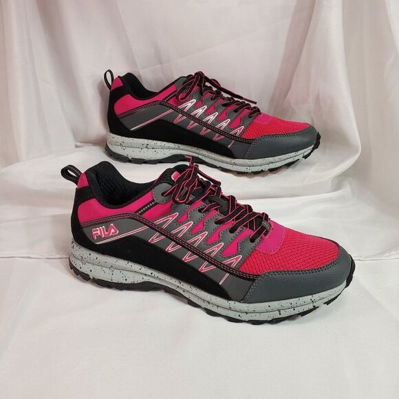 Fila Evergrand Trail 21.5 Womens Sneakers Running Shoes Size 11 Pink Back Grey - Picture 5 of 12